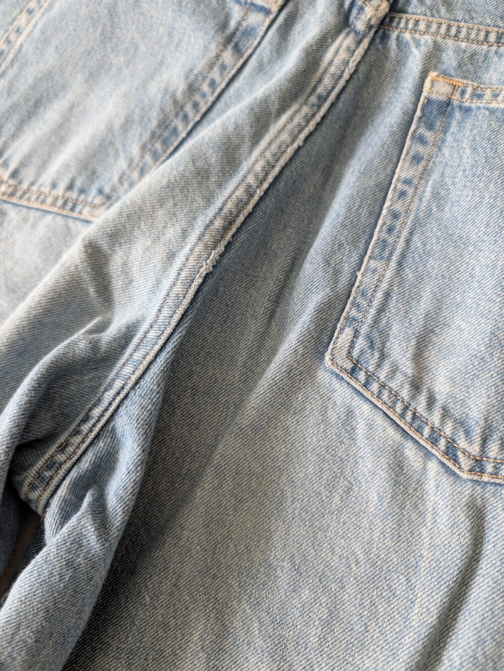 Aritzia Sunday Best Straight Leg Light Wash Jeans 100% Cotton Womens Size 31/12 image 6